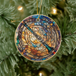 Klarinette Musikinstrument Keramik Ornament