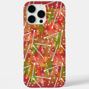Klarinette Musiknote Muster iPhone 16 Pro Max Hülle