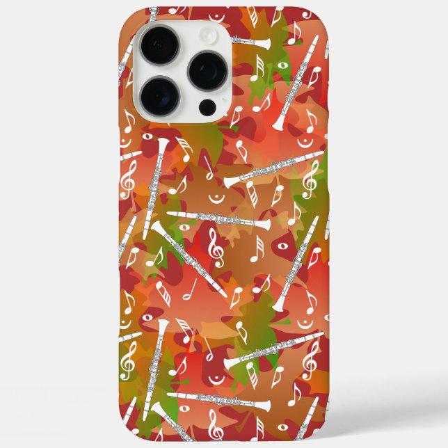 Klarinette Musiknote Muster Case-Mate iPhone Hülle (Rückseite)