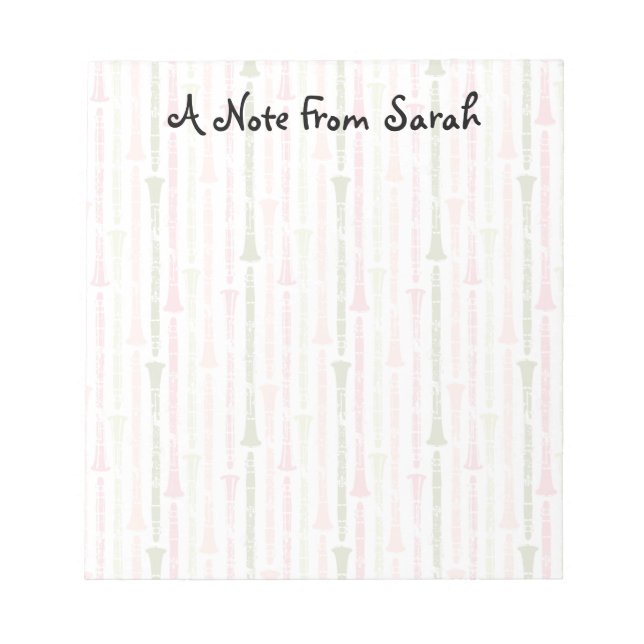 Klarinette Notizblock (Vorderseite)