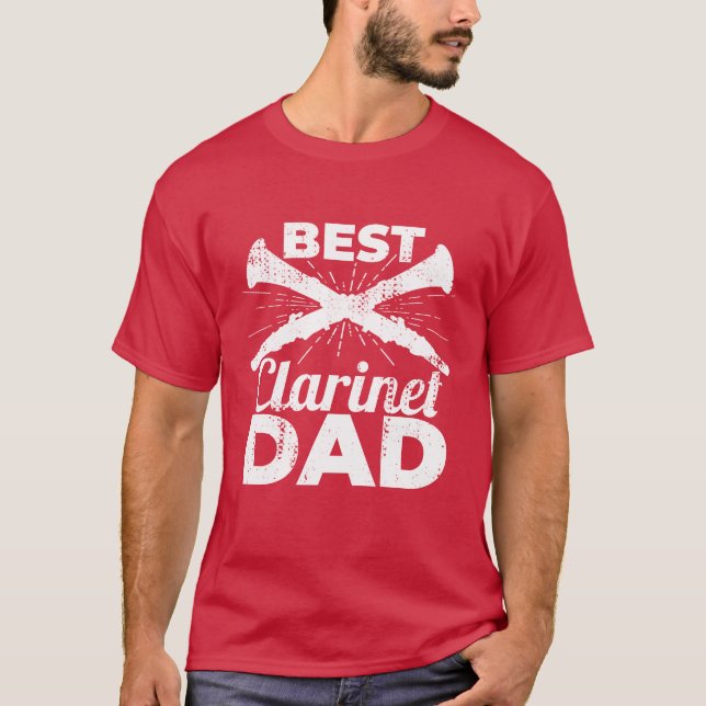 Klarinette Papa Retro T-Shirt (Vorderseite)