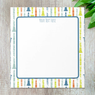 Klarinette Personalisiertes Musikinstrumentengesch Notizblock