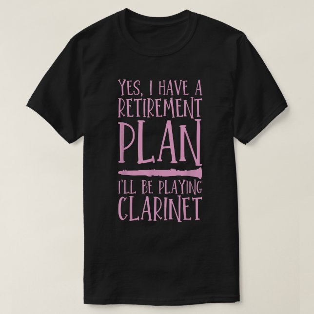 Klarinette-Rente-Klarinette-Player-Geschenk3 T-Shirt (Design vorne)