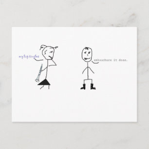 Klarinette Spaß Postkarte