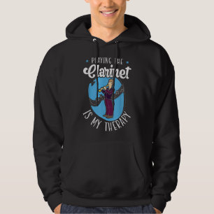 Klarinette spielen ist meine Therapie Klarinettist Hoodie