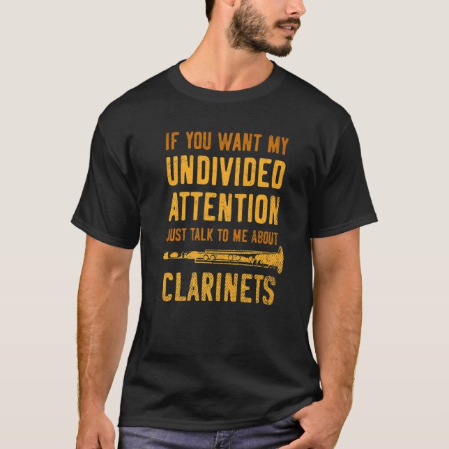 Klarinette Sprichwort T-Shirt (Vorderseite)