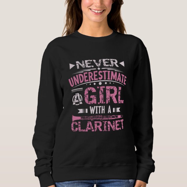 Klarinette Sweatshirt (Vorderseite)
