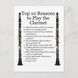 Klarinette Top 10 Postkarte