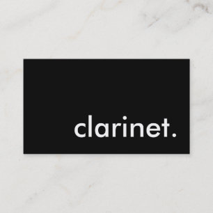 Klarinette. Visitenkarte
