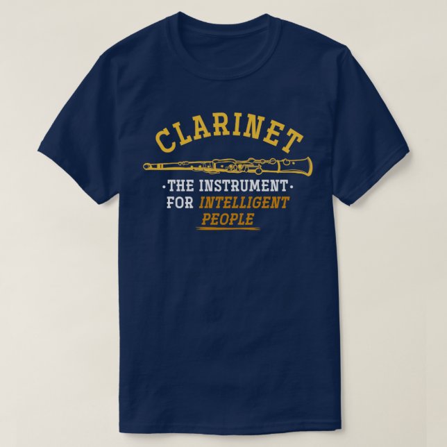 Klarinette zum Instrument für intelligente Mensche T-Shirt (Design vorne)