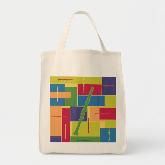 Klarinetten-Farbblock-Tasche Tragetasche (Vorne)