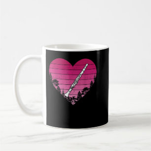 Klarinetten-Musikliebhaber Retro Vintage Herz Klar Kaffeetasse
