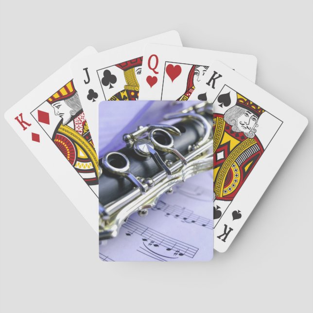 Klarinettenblatt-Musikband-Orchester Spielkarten (Rückseite)