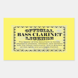 Klarinettenlizenz Rechteckaufkleber Rechteckiger Aufkleber