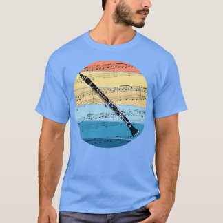 Klarinettenmusiknotation Klarinettist Holzbläsermu T-Shirt