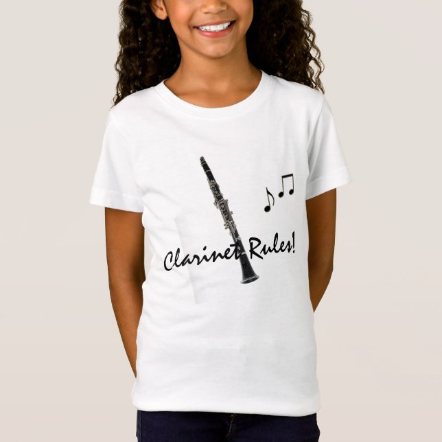 Klarinettenregeln Musiknoten T-Shirt (Vorderseite)