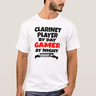 Klarinettenspieler am Tag - Gamer am Abend T-Shirt