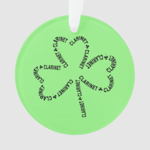 Klarinettentext-Kleeblatt Ornament