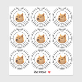 Klarsichtsticker für Dodgecoin Circle Business-Log Aufkleber