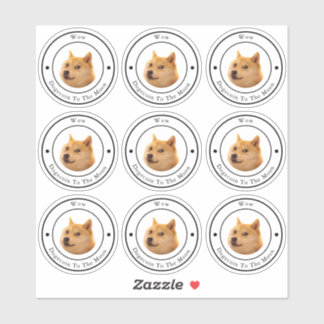 Klarsichtsticker für Dodgecoin Circle Business-Log Aufkleber