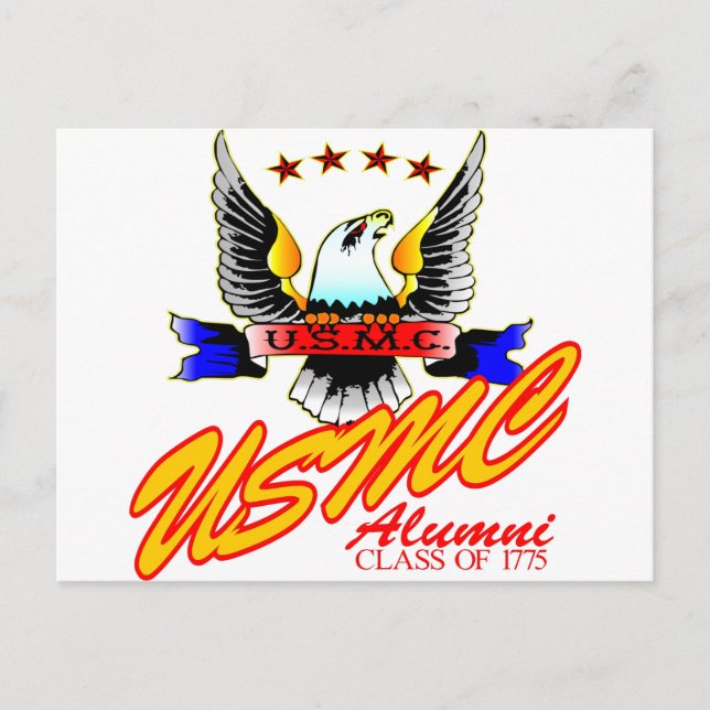Klasse 1775 USMC Alumni Eagle Postkarte (Vorderseite)