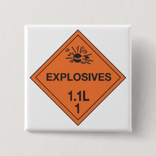 Klasse 1.1L Explosionsgefahr-Schild Button