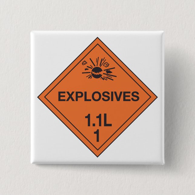Klasse 1.1L Explosionsgefahr-Schild Button (Vorderseite)