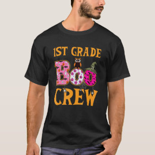Klasse 1 Boo Crew Halloween Lehrer der ersten Klas T-Shirt