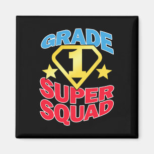 Klasse 1 Super Squad Superhero Teacher Team Magnet