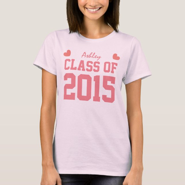 Klasse 2015 oder jedes Jahr Neuer Grad T-Shirt Her (Vorderseite)
