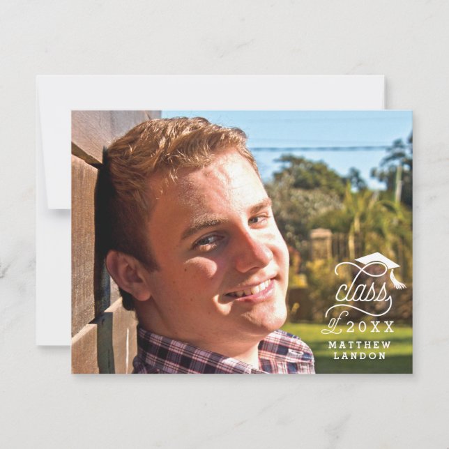 Klasse 2017 Abschluss Foto Danke Note Card Einladung (Vorderseite)