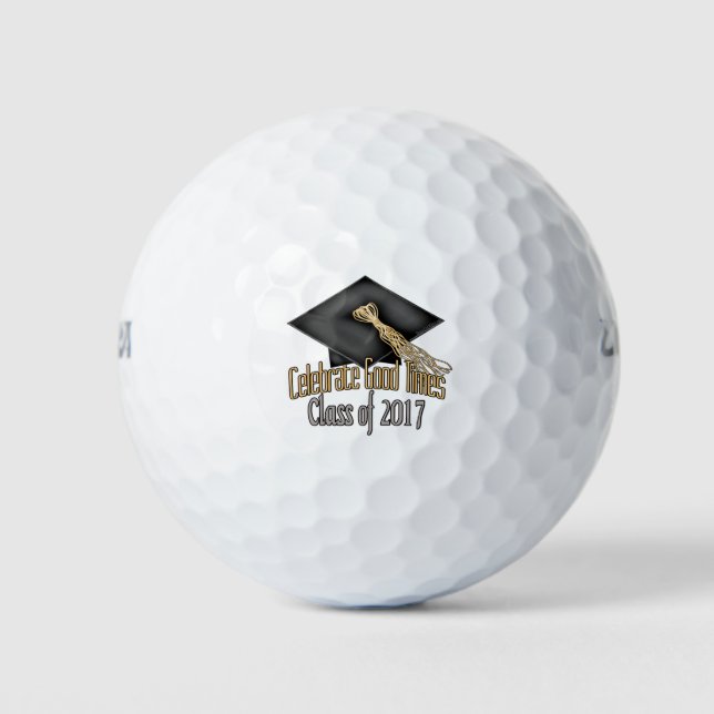 Klasse 2017 Feiern Gutes Times Abschluss Geschenk Golfball (Vorderseite)
