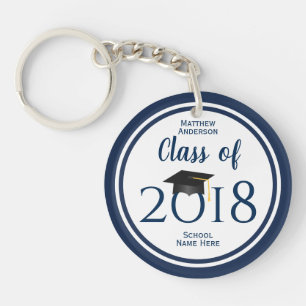 Klasse 2018: Elegante Graduationsstufe Schlüsselanhänger