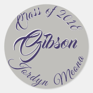 Klasse 2018 Jordyn Gibson Abschluss Siegel NHS Runder Aufkleber