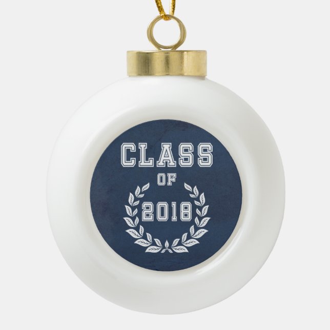 Klasse 2018 keramik Kugel-Ornament (Vorderseite)
