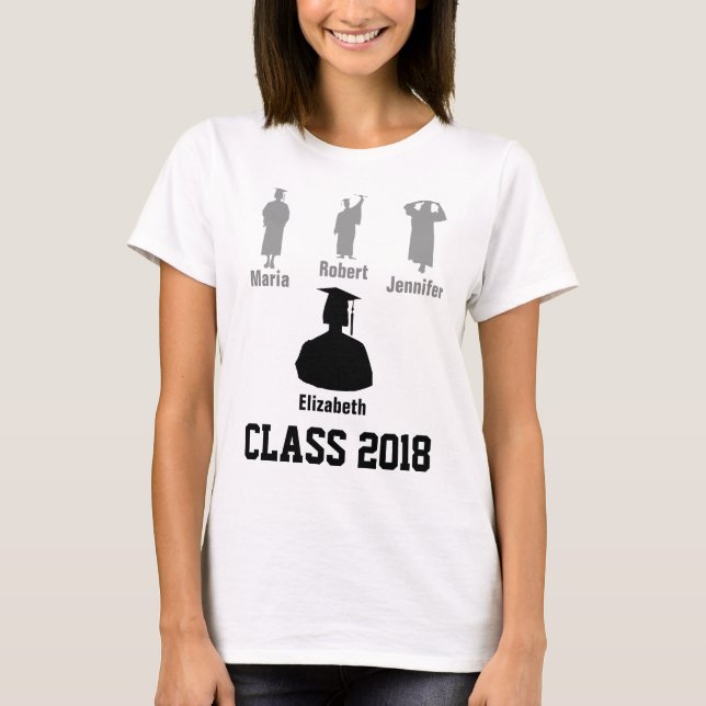 Klasse 2018 lustig und elegant anpassbar T-Shirt (Vorderseite)