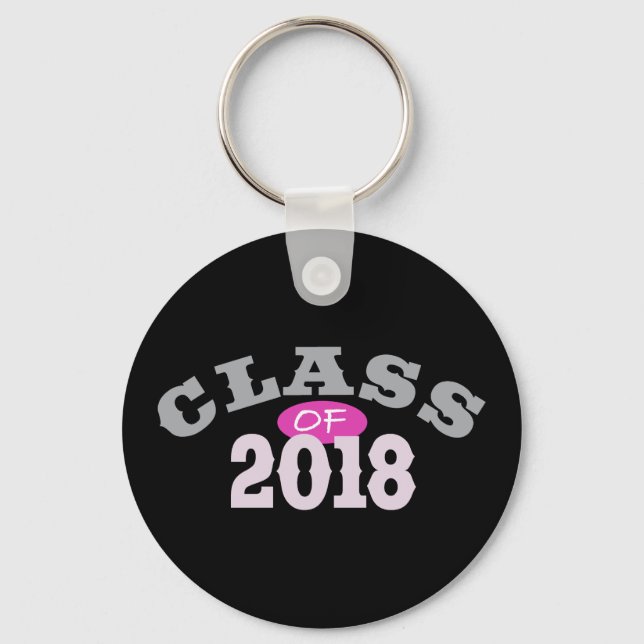 Klasse 2018 Rosa Schlüsselanhänger (Vorderseite)