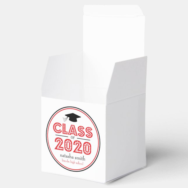 Klasse 2020 Abschluss Gefälligkeitsboxen (rot) Geschenkschachtel (Geöffnet)
