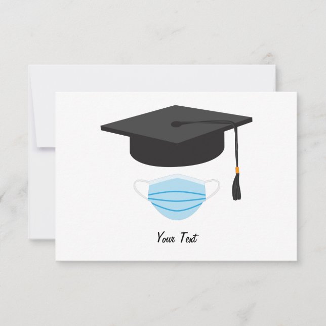 Klasse 2020 Abschluss - Graduationsmütze und Gesic (Vorderseite)