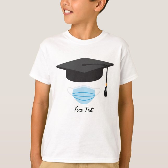 Klasse 2020 Abschluss - Graduierungskappe und Gesi T-Shirt (Vorderseite)
