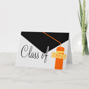 Klasse 2020 Abschluss Tassel Card (Orange) Karte
