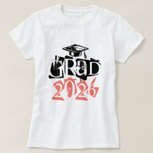 Klasse 2020 grader Korallentypografie-Abschluss T-Shirt