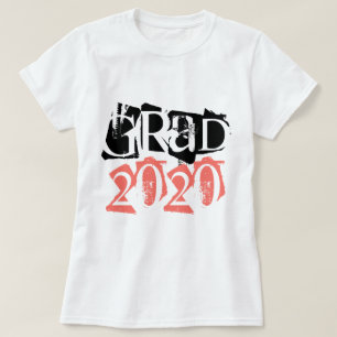 Klasse 2020 grader Korallentypografie-Abschluss T-Shirt