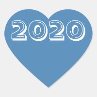 Klasse 2020 Steel Blue Heart Sticker von Janz