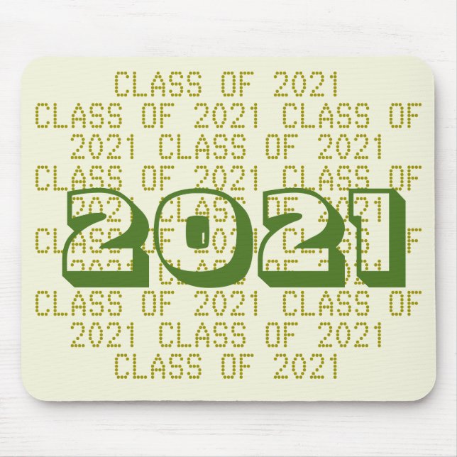 Klasse 2021 Beige Mousepad von Janz (Vorne)