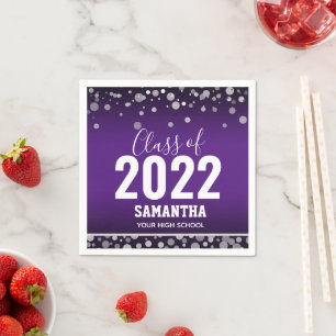 Klasse 2022 Abschluss Name und Schule Napkins Serviette