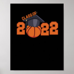 Klasse 2022 Abschluss Senior Basketball Player Poster