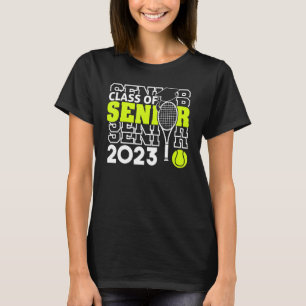 Klasse 2023 2023 Tennisspieler Senior Abschluss T-Shirt