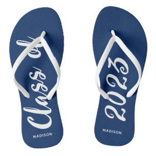 Klasse 2023 Abschluss Blue Personalisiert Flip Flops