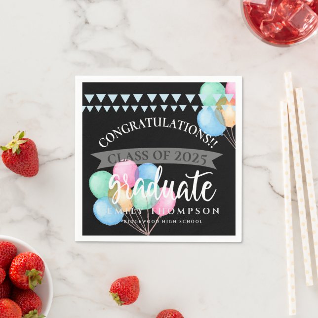 Klasse 2023 Celebration Ballon Graduation Party Serviette (Beispiel)